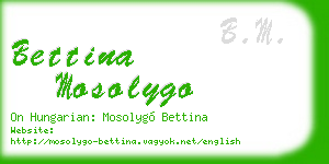 bettina mosolygo business card